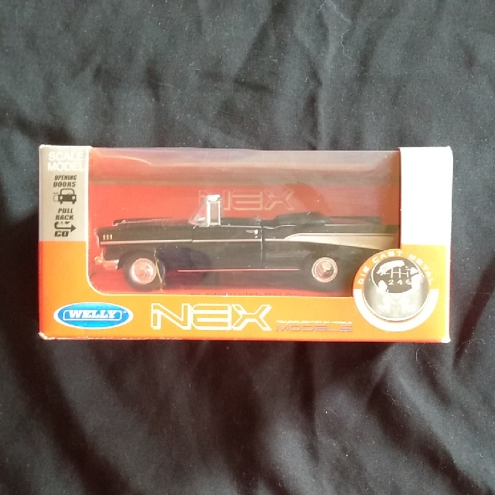 NEX Black Classic Convertible Toy Car